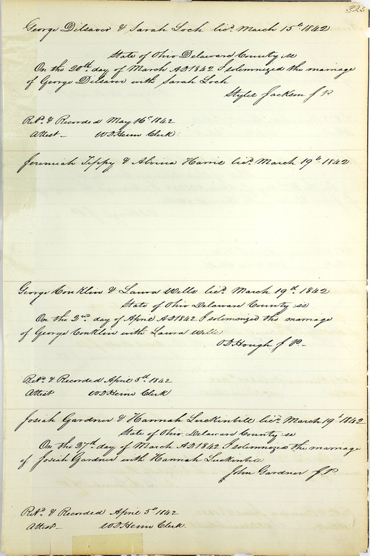 Marriage Records Vol.1 1835-1845 (p. 327)