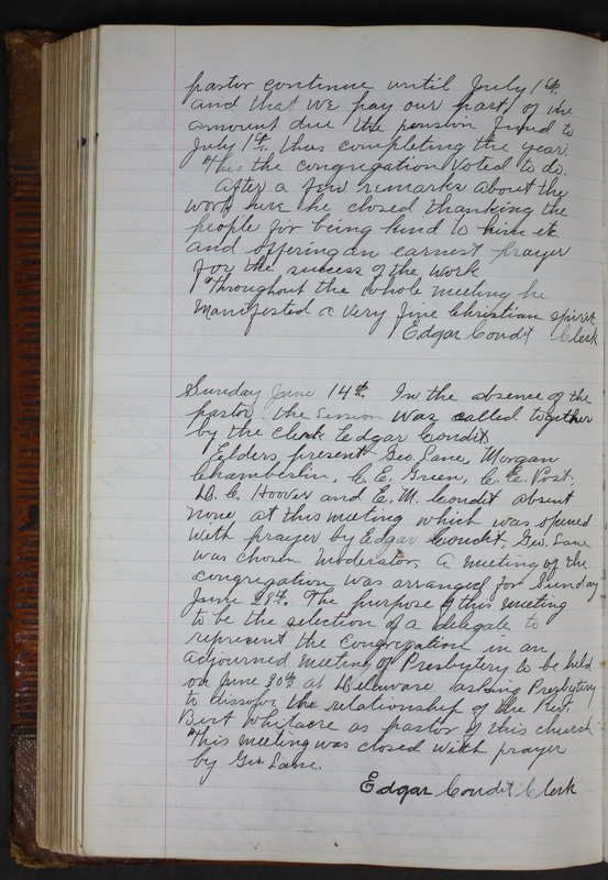 Sessional Records of the 1st Presbyterian Church of Trenton Delaware County Ohio 1873-1937 (p. 291)