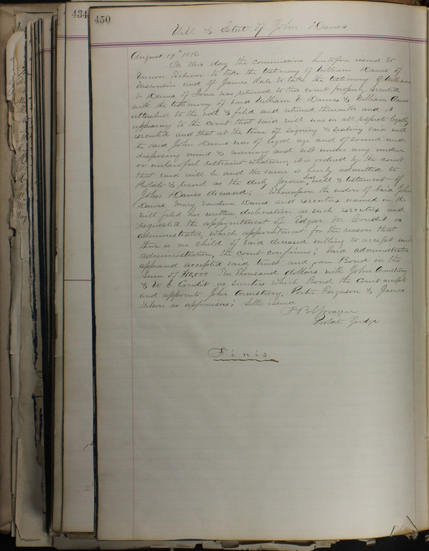 Delaware County Ohio Will Records Vol. 5 1869-1876 (p. 483)