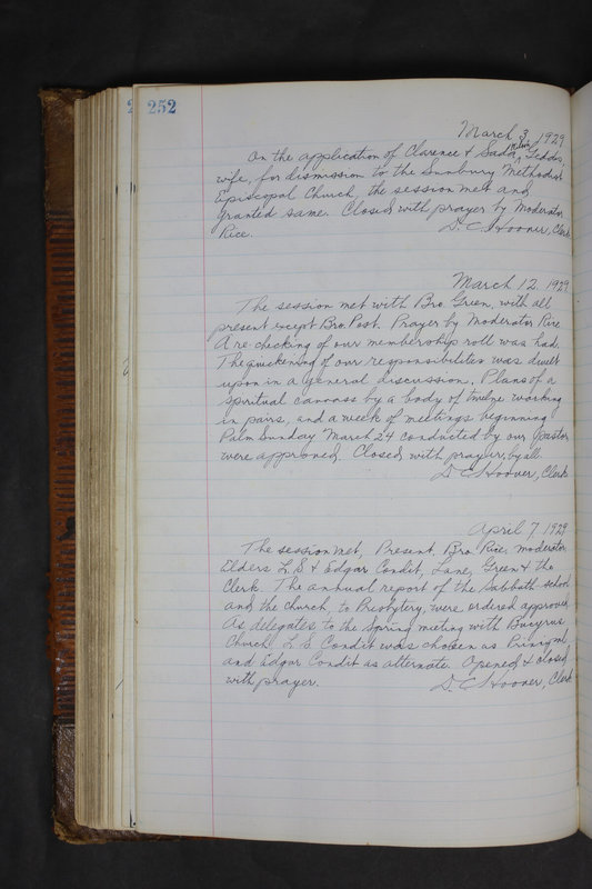 Sessional Records of the 1st Presbyterian Church of Trenton Delaware County Ohio 1873-1937 (p. 240)