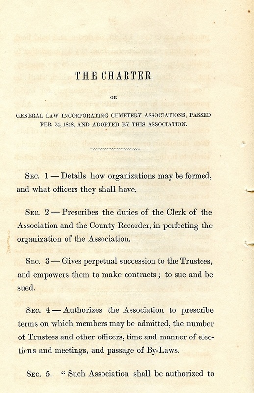 Rules and Regulations and Articles of Association of Oak Grove Cemetery (p. 23)