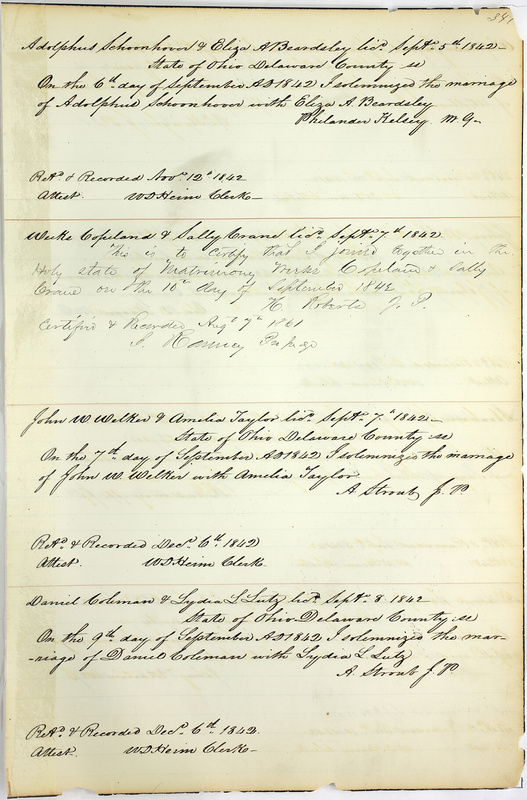 Marriage Records Vol.1 1835-1845 (p. 351)