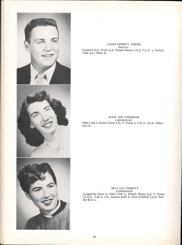 Big Walnut High School Yearbook. 1954: The Flame (p. 43)