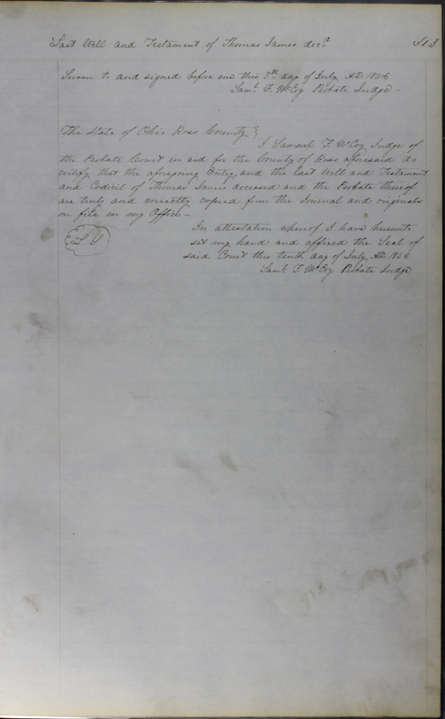 Delaware County Ohio Will Records Vol. 3 1850-1859 (p. 365)