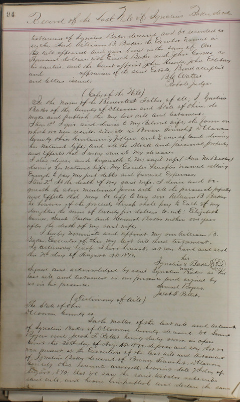 Delaware County Ohio Will Records Vol. 5 1869-1876 (p. 127)