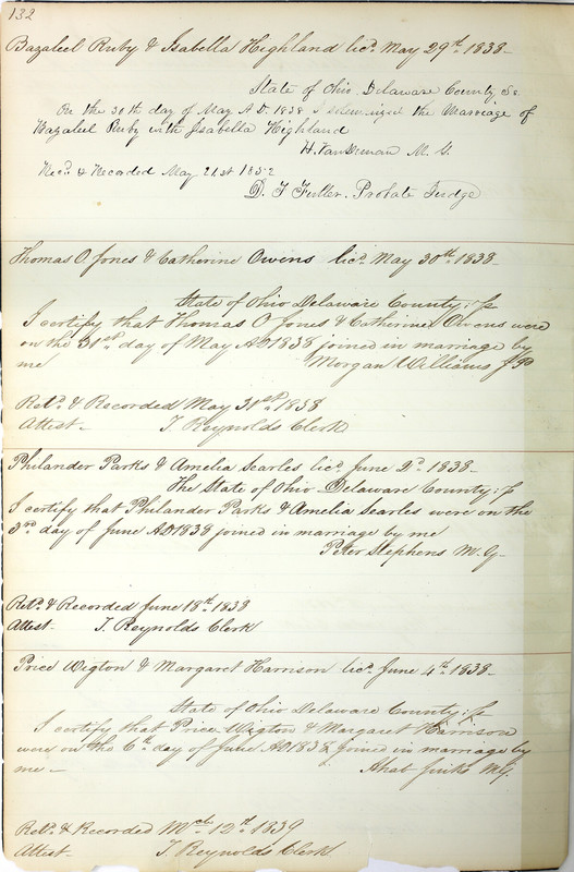 Marriage Records Vol.1 1835-1845 (p. 136)