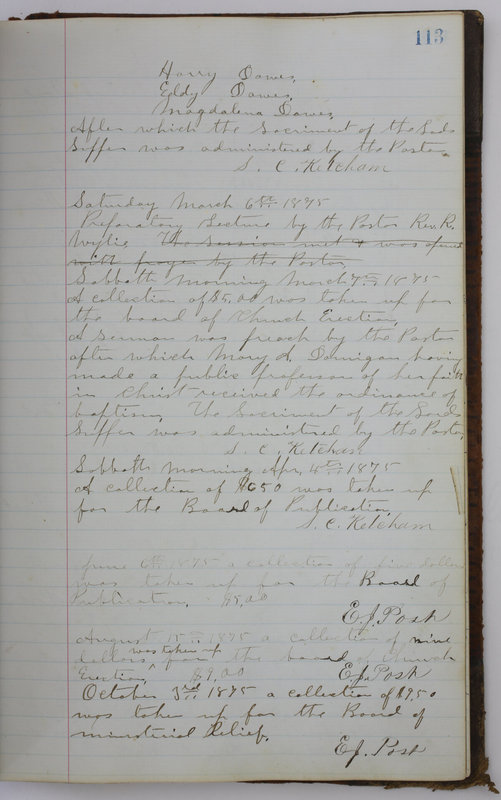 Sessional Records of the 1st Presbyterian Church of Trenton Delaware County Ohio 1873-1937 (p. 105)