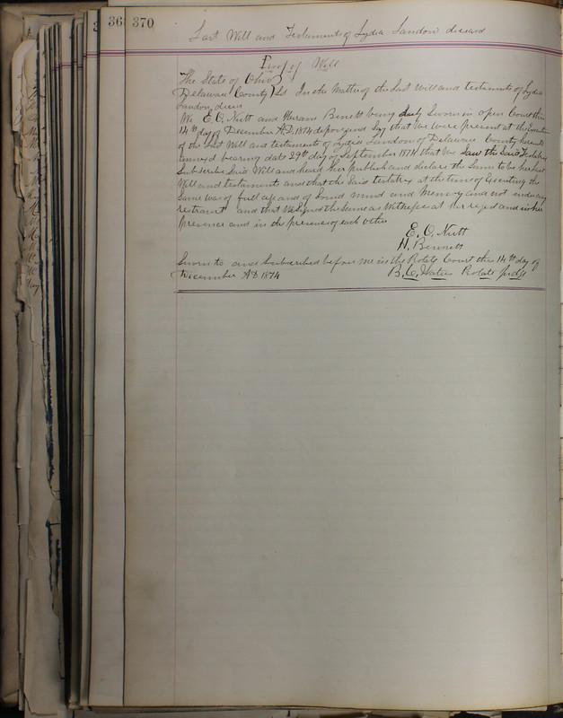 Delaware County Ohio Will Records Vol. 5 1869-1876 (p. 403)