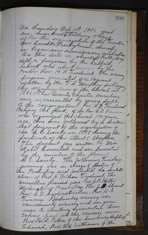 Sessional Records of the 1st Presbyterian Church of Trenton Delaware County Ohio 1873-1937 (p. 296)