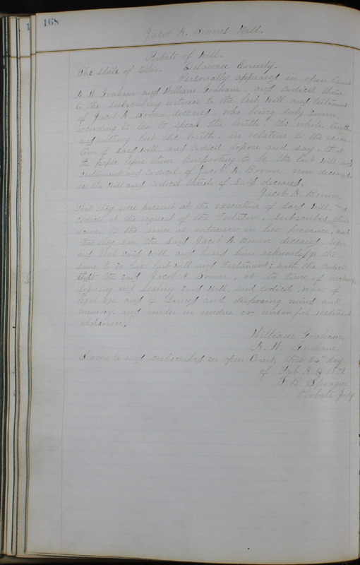 Delaware County Ohio Will Records Vol. 6 1876-1883 (p. 225)