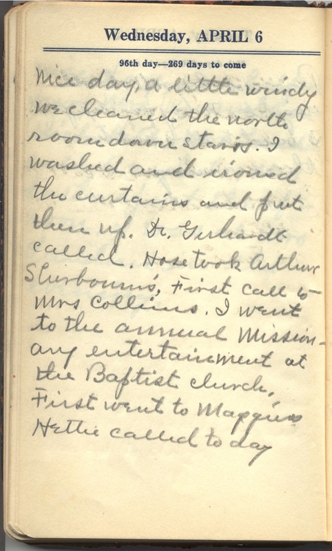 Roberta Hopkins' Diary 1927 (p. 102)