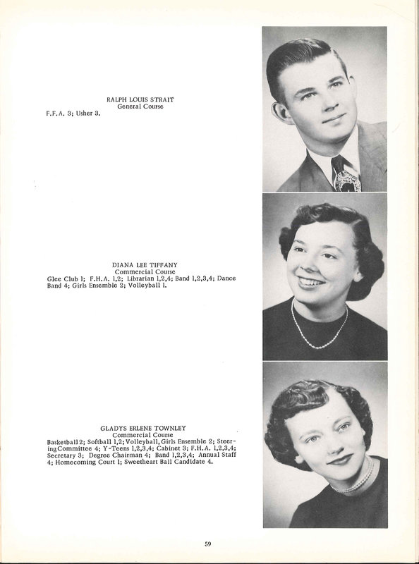 Big Walnut High School Yearbook. 1954: The Flame (p. 60)