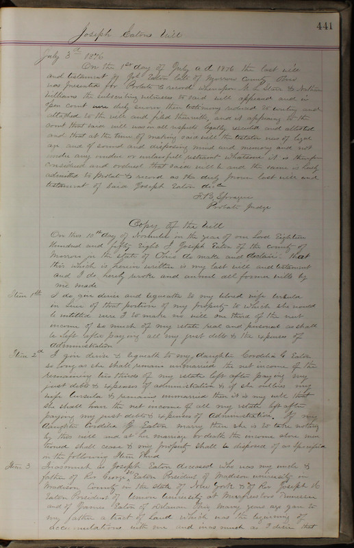 Delaware County Ohio Will Records Vol. 5 1869-1876 (p. 474)