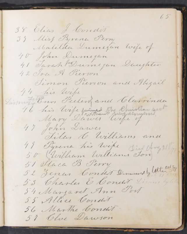 Sessional Records of the 1st Presbyterian Church of Trenton, Delaware Co., Ohio, 1831 (p. 71)