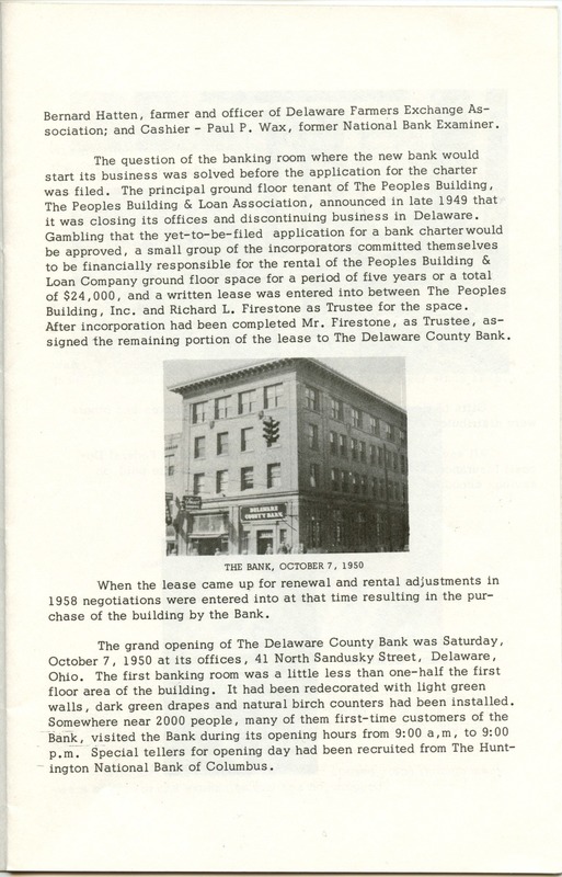 Delaware County Bank 1950-1975 (p. 4)