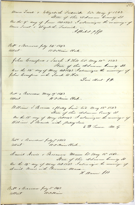 Marriage Records Vol.1 1835-1845 (p. 393)