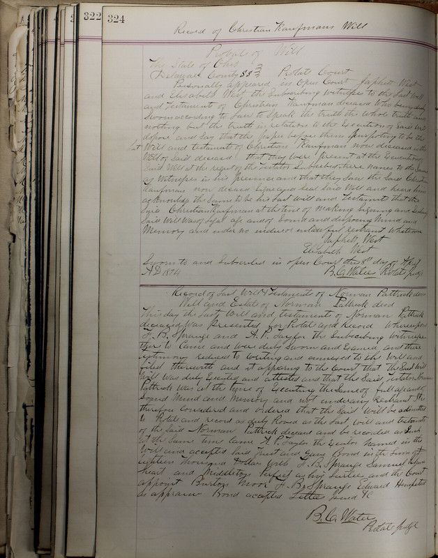 Delaware County Ohio Will Records Vol. 5 1869-1876 (p. 357)