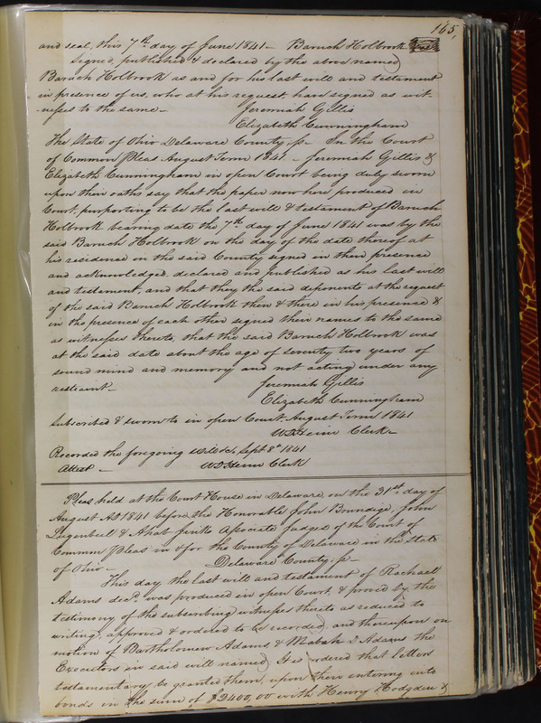 Delaware County Ohio Will Records Vol. 2 1835-1850 (p. 210)