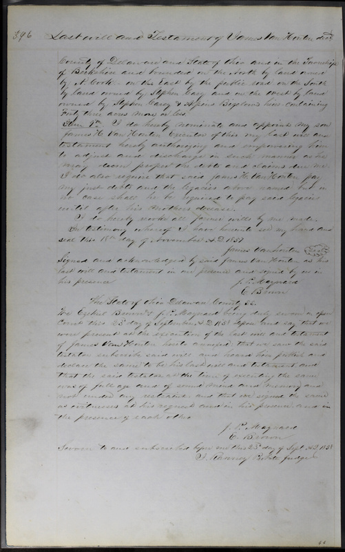 Delaware County Ohio Will Records Vol. 3 1850-1859 (p. 447)