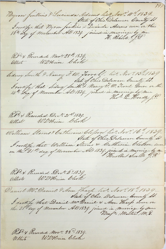 Marriage Records Vol.1 1835-1845 (p. 201)