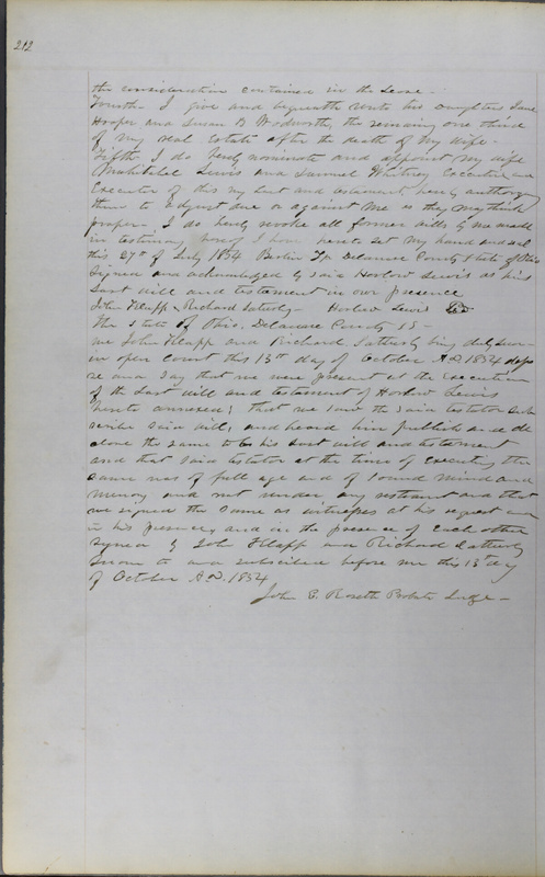 Delaware County Ohio Will Records Vol. 3 1850-1859 (p. 264)