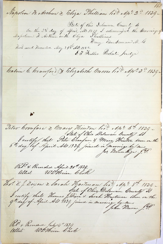 Marriage Records Vol.1 1835-1845 (p. 171)