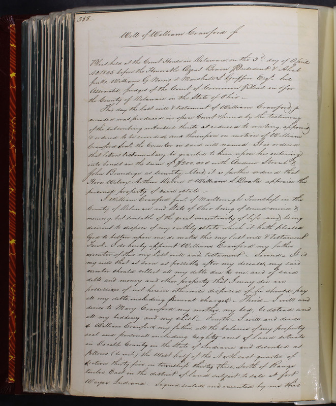 Delaware County Ohio Will Records Vol. 2 1835-1850 (p. 333)