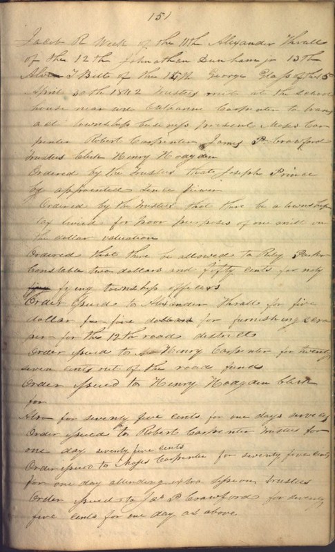 Record Book of Berkshire Township No. 2 1807-1843 (p. 165)