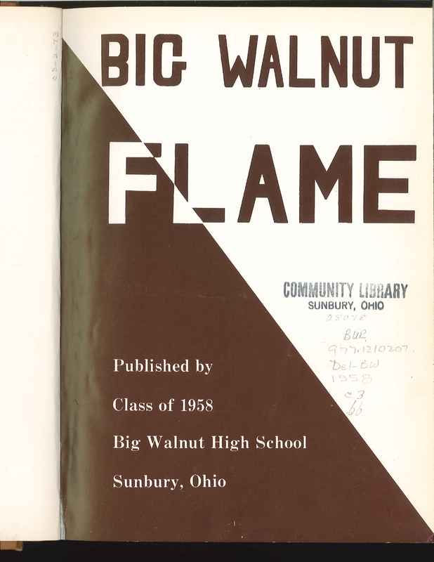 Big Walnut High School Yearbook. 1958: The Flame (4)