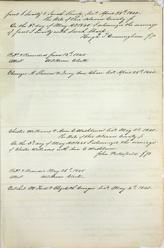 Marriage Records Vol.1 1835-1845 (p. 225)