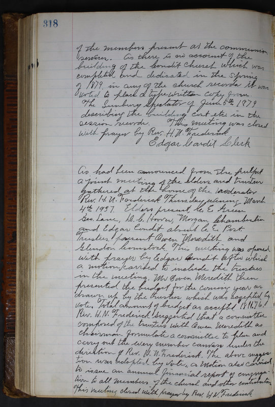 Sessional Records of the 1st Presbyterian Church of Trenton Delaware County Ohio 1873-1937 (p. 305)