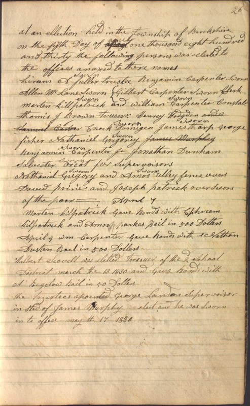 Record Book of Berkshire Township No. 2 1807-1843 (p. 39)