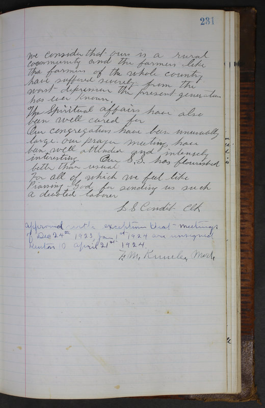 Sessional Records of the 1st Presbyterian Church of Trenton Delaware County Ohio 1873-1937 (p. 219)