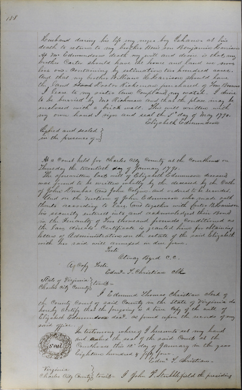 Delaware County Ohio Will Records Vol. 3 1850-1859 (p. 210)