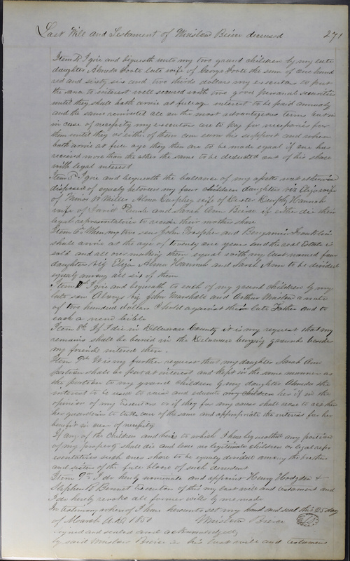 Delaware County Ohio Will Records Vol. 3 1850-1859 (p. 323)