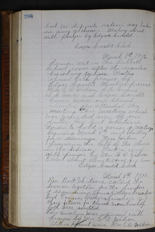 Sessional Records of the 1st Presbyterian Church of Trenton Delaware County Ohio 1873-1937 (p. 285)