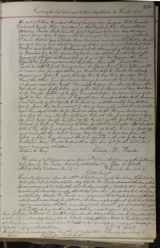 Delaware County Ohio Will Records Vol. 5 1869-1876 (p. 248)