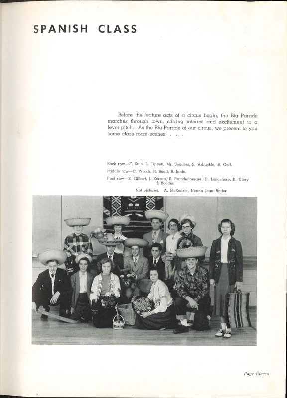 Big Walnut High School Yearbook. 1952: The Flame (p. 14)