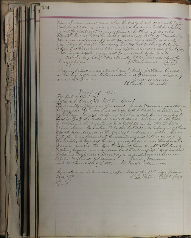 Delaware County Ohio Will Records Vol. 5 1869-1876 (p. 387)