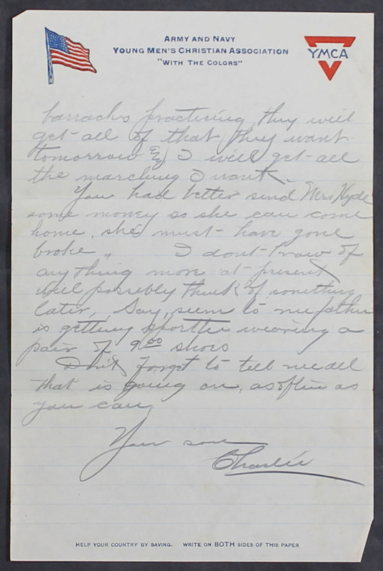 Charlie C. Bricker World War I Letters (p. 17)