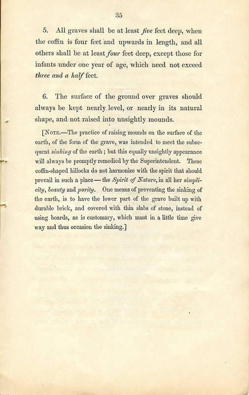 Rules and Regulations and Articles of Association of Oak Grove Cemetery (p. 38)