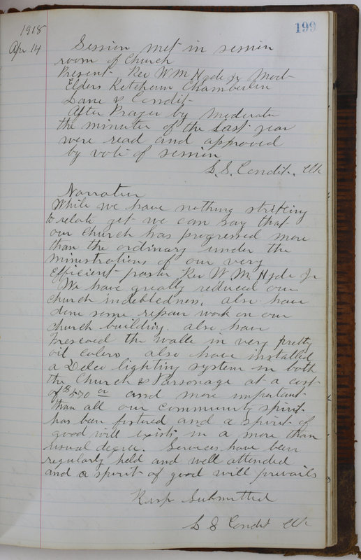 Sessional Records of the 1st Presbyterian Church of Trenton Delaware County Ohio 1873-1937 (p. 187)