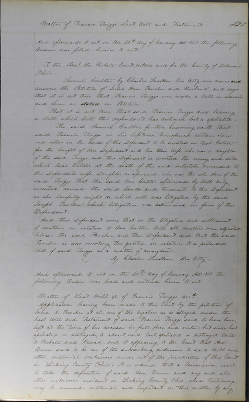 Delaware County Ohio Will Records Vol. 3 1850-1859 (p. 377)