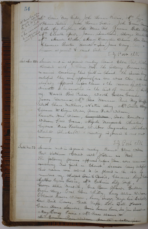 Sessional Records of the 1st Presbyterian Church of Trenton Delaware County Ohio 1873-1937 (p. 58)