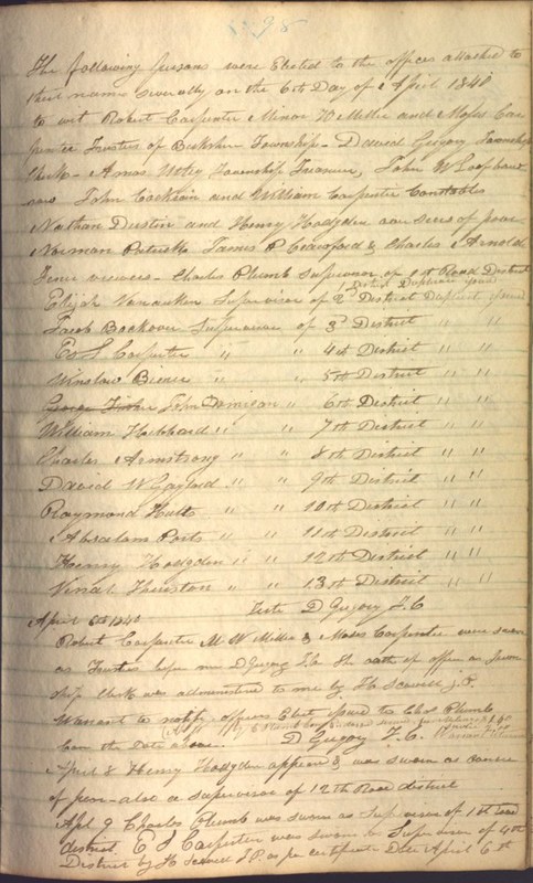 Record Book of Berkshire Township No. 2 1807-1843 (p. 111)