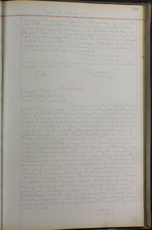 Delaware County Ohio Will Records Vol. 8 1887-1890 (p. 449)