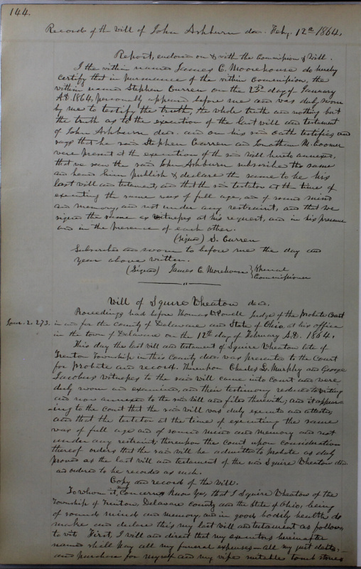 Delaware County Ohio Will Records Vol. 4 1859-1869 (p. 176)