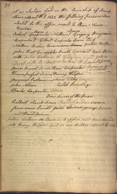 Record Book of Berkshire Township No. 2 1807-1843 (p. 44)