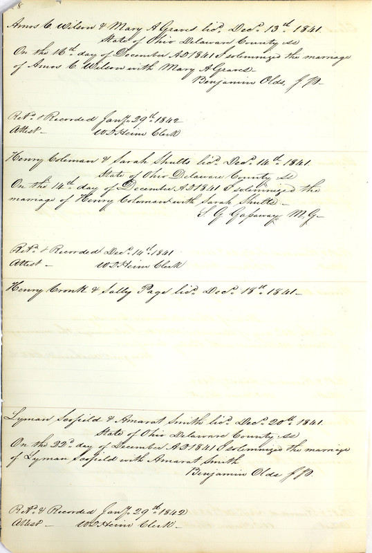 Marriage Records Vol.1 1835-1845 (p. 312)