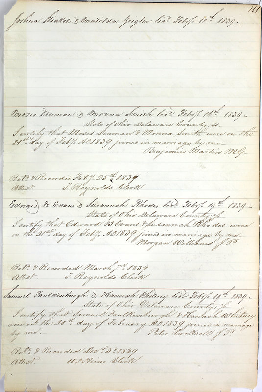 Marriage Records Vol.1 1835-1845 (p. 165)